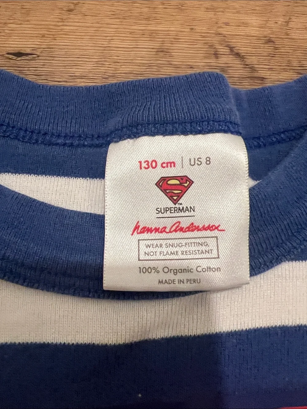 Hanna Andersson Superman Boys Short Pajamas Set, size 8